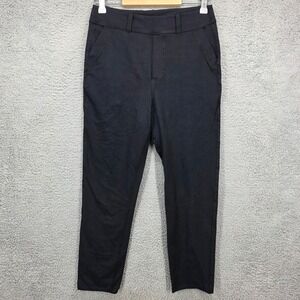 Frank & Eileen Tee Lab‎ Black Cotton Stretch Trousers Pants LAB600 Womens Medium